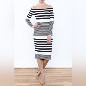 NWT new with tags Eliza J striped midi dress size 8